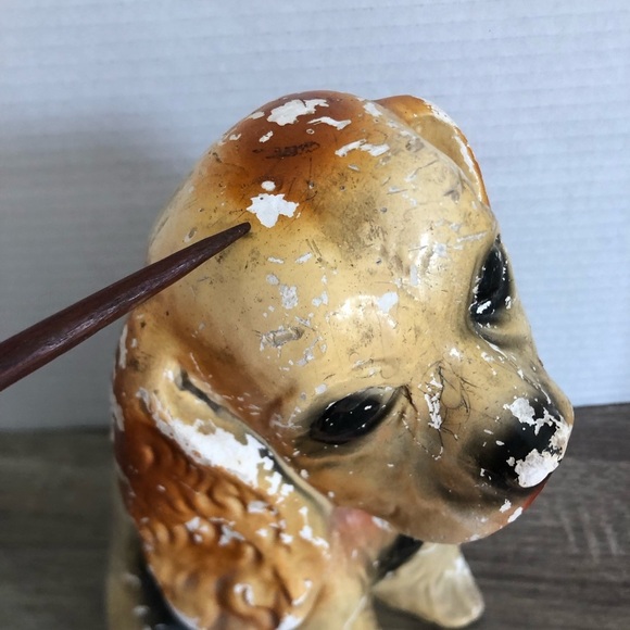 Vtg Carnival Chalkware Dog Statue - Picture 15 of 16
